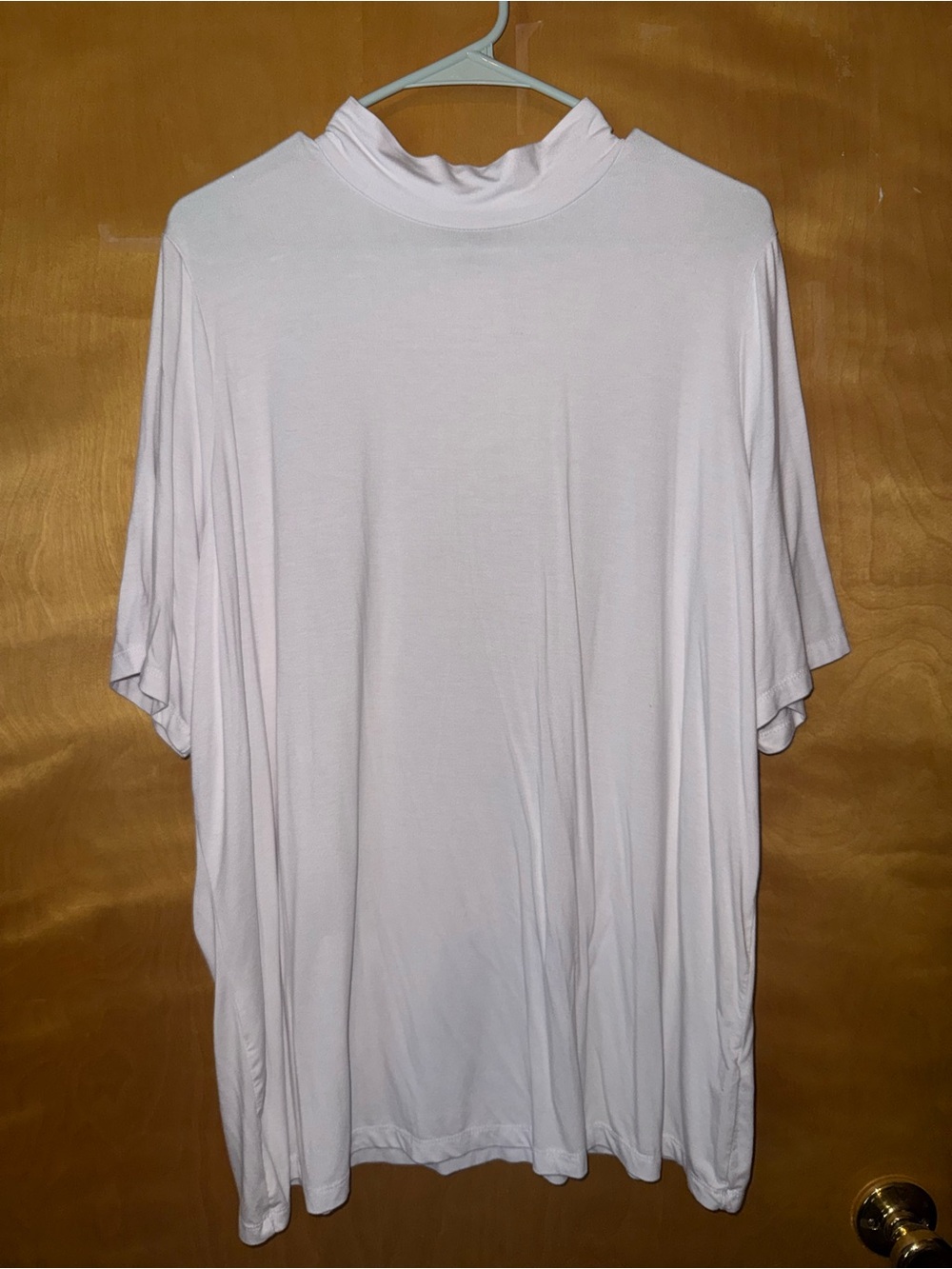 ellos White Short Sleeve Mock Neck Tee
